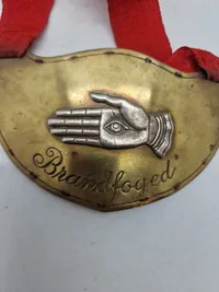 Originalt Dansk brandfoged skilt 18 tallet