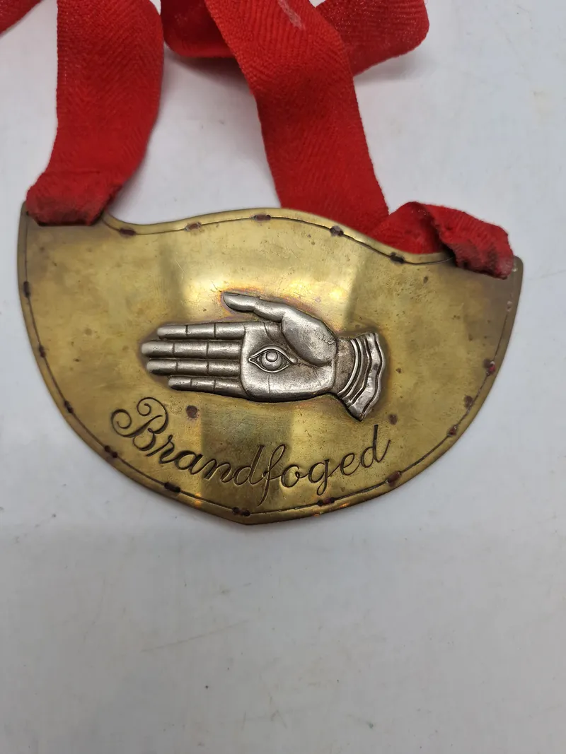 Originalt Dansk brandfoged skilt 18 tallet