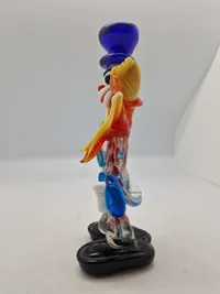Vintage Murano Hand Blown Glass Clown Made In Italy