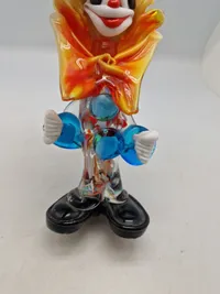 Vintage Murano Hand Blown Glass Clown Made In Italy