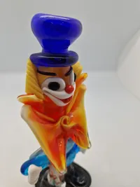 Vintage Murano Hand Blown Glass Clown Made In Italy