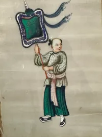 Chinese pith or rice paper painting, Qing Dynasty ( 1644-1911)