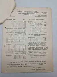 Original prisliste for haglpatroner 1941