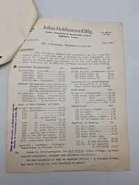 Original prisliste for haglpatroner 1941