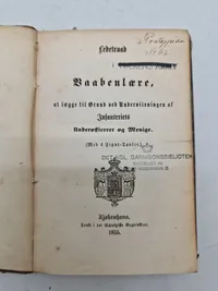 Original bog i våbenlære, 1855 - ekstremt sjælden