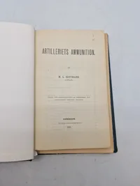 Original bog - Artilleriets ammunition