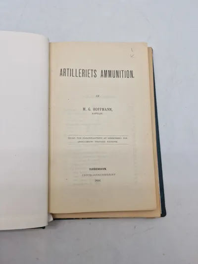 Original bog - Artilleriets ammunition