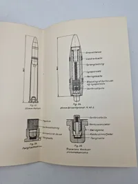 Originalt hæfte - foreløbig beskrivelse af 20 mm maskinkanon og ammunition