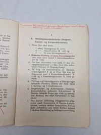Originalt hæfte omhandlende håndgranater og håndbomber