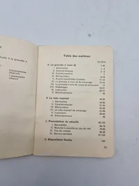 Fransk instruktionshæfte for granater