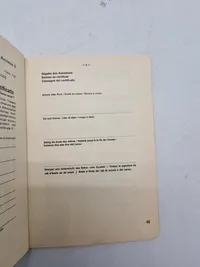 Fransk instruktionshæfte for granater