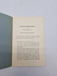 Overenskomst Motorordonnans Korpset 1933