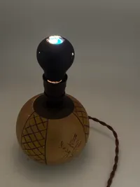 Original WW2 lampe med mørklægningspære, virker