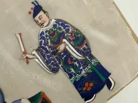 Chinese pith or rice paper painting, Qing Dynasty ( 1644-1911)