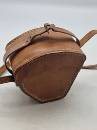 Original sjælden Engelsk lomme sekstant  pocket sextant in leather case.