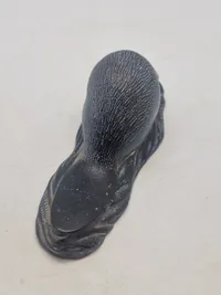 Canadisk Inuit fedtstensfigur signeret og dateret 1972