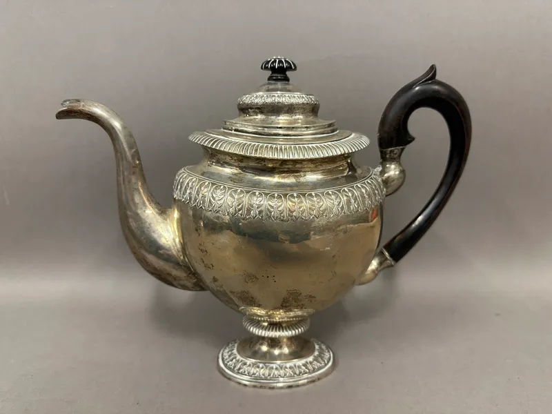 Original Empire sølvkande med mestermærker, ca år 1825