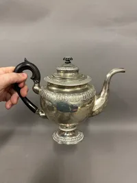Original Empire sølvkande med mestermærker, ca år 1825