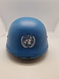Original Dansk UN hjelm ex Jugoslavien, sjælden da de fleste blev destrueret