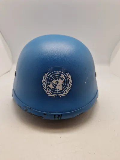 Original Dansk UN hjelm ex Jugoslavien, sjælden da de fleste blev destrueret