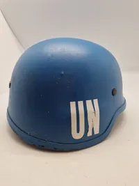Original Dansk UN hjelm ex Jugoslavien, sjælden da de fleste blev destrueret