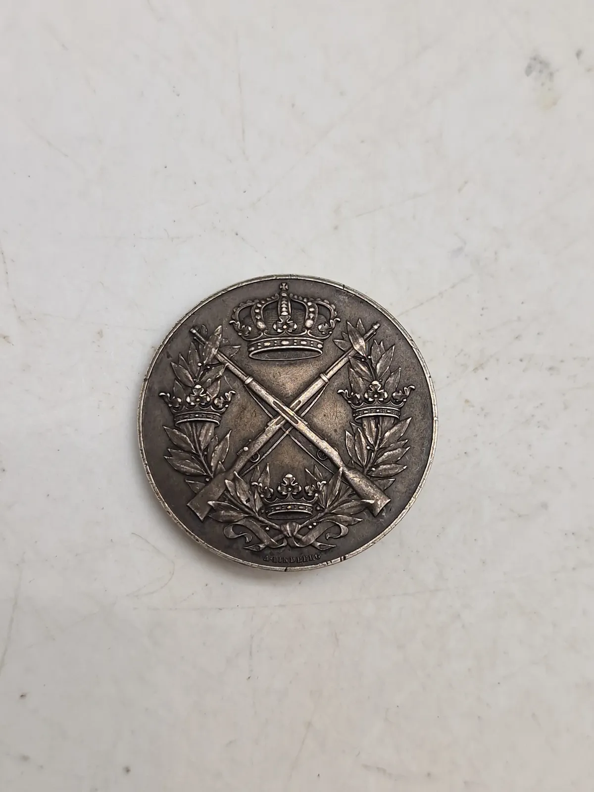 Svensk medalje af sølv , vægt 18 gram