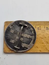 Svensk medalje af sølv , vægt 18 gram