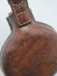 Original feltflaske model 1870 blæst på Holmegaard
