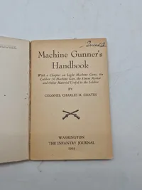 Machine gunners Handbook fra 1944