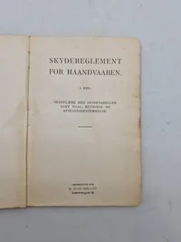Skydereglement for Haandvaaben