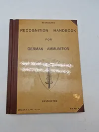 Ekstremt sjælden Amerikansk WW2 bog om Tysk ammunition