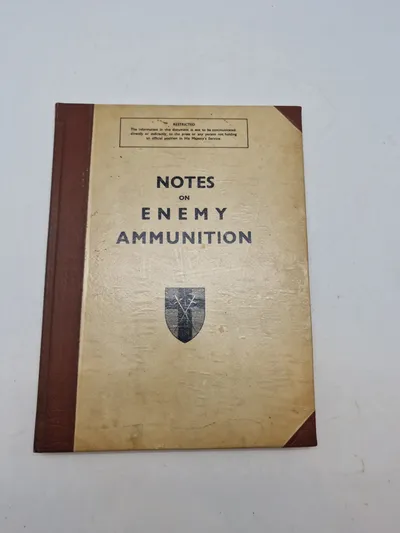 Ekstremt sjælden Engelsk WW2 bog om Tysk ammunition