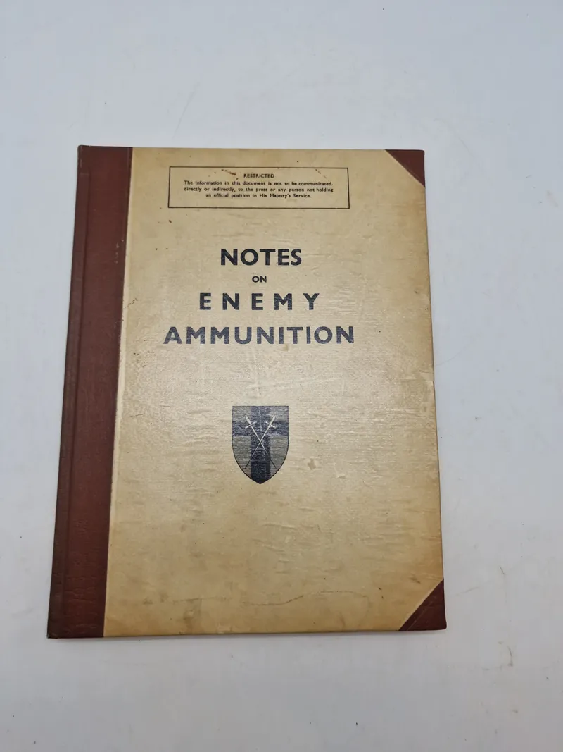 Ekstremt sjælden Engelsk WW2 bog om Tysk ammunition