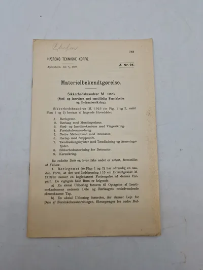 Sikkerhedsrør M. 1923