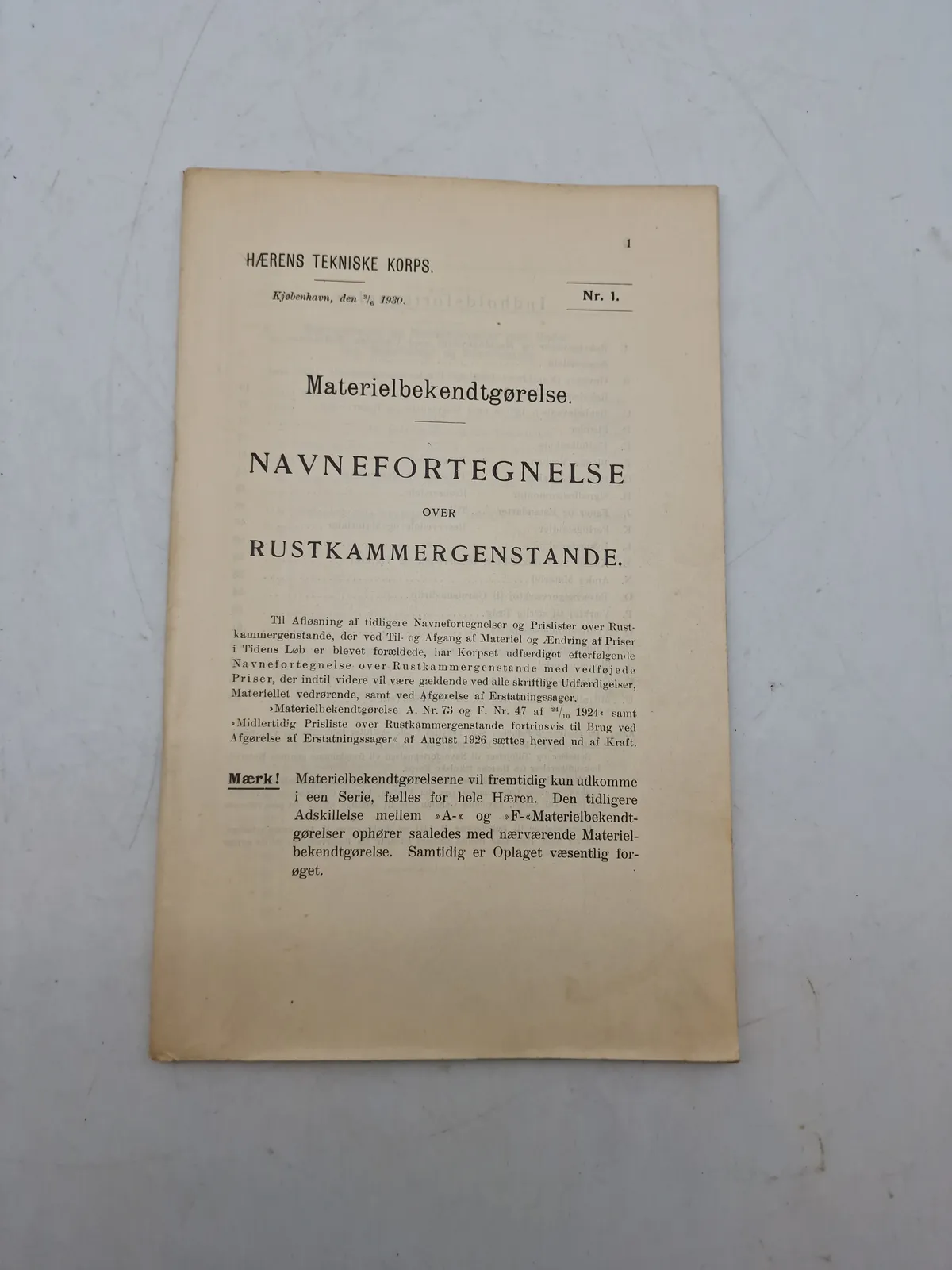 Navefortegnelse over Rustkammergenstande