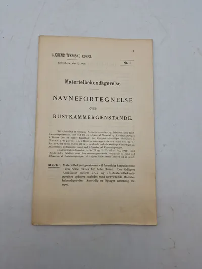 Navefortegnelse over Rustkammergenstande
