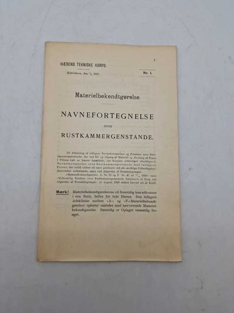 Navefortegnelse over Rustkammergenstande