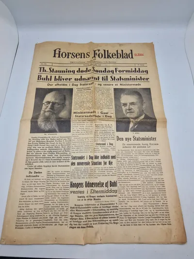 Original Avis Stauning død