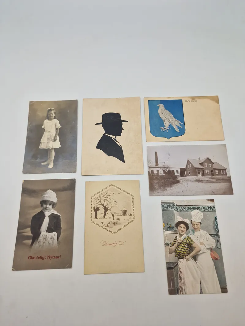 Samling antikke postkort