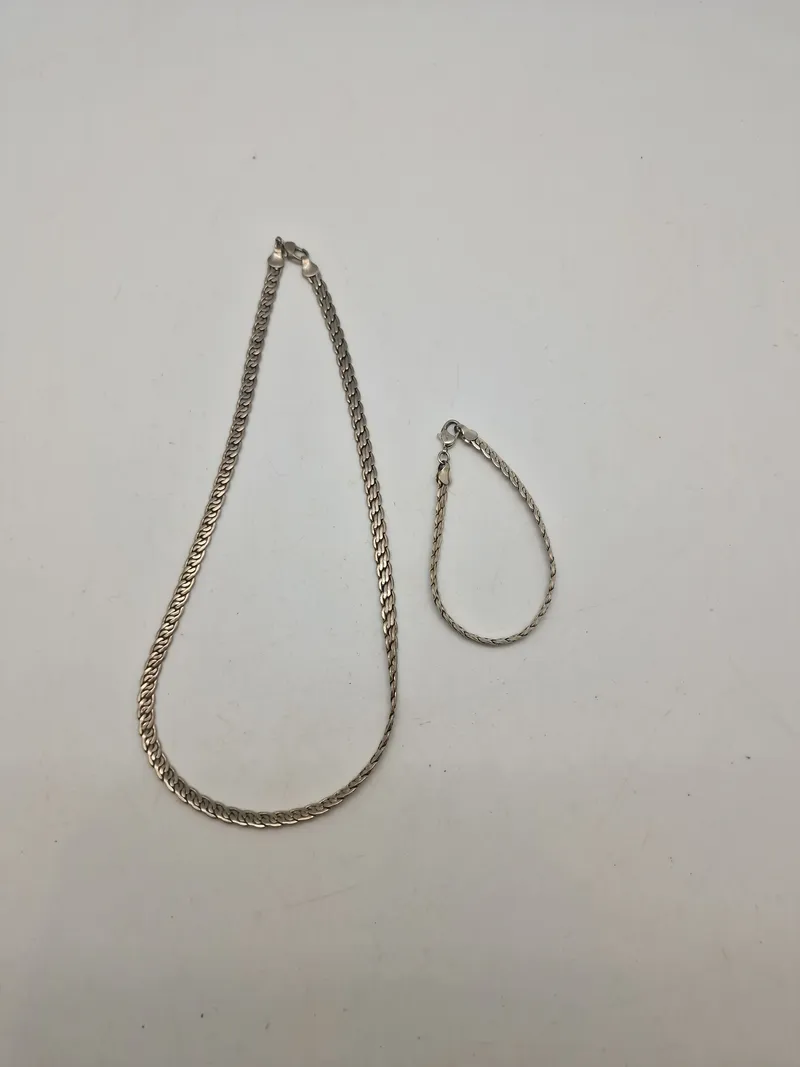 Halskæde og armbånd - 925 sterlingsølv