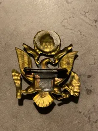 Originalt amerikansk officers cap badge - 2.verdenskrig