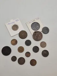 Lot originale danske skillingsmønter