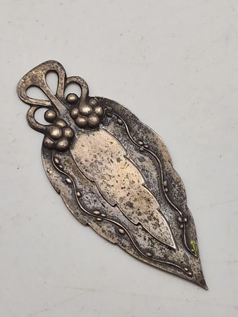 Originalt Georg Jensen bogmærke af sølv (830) defekt