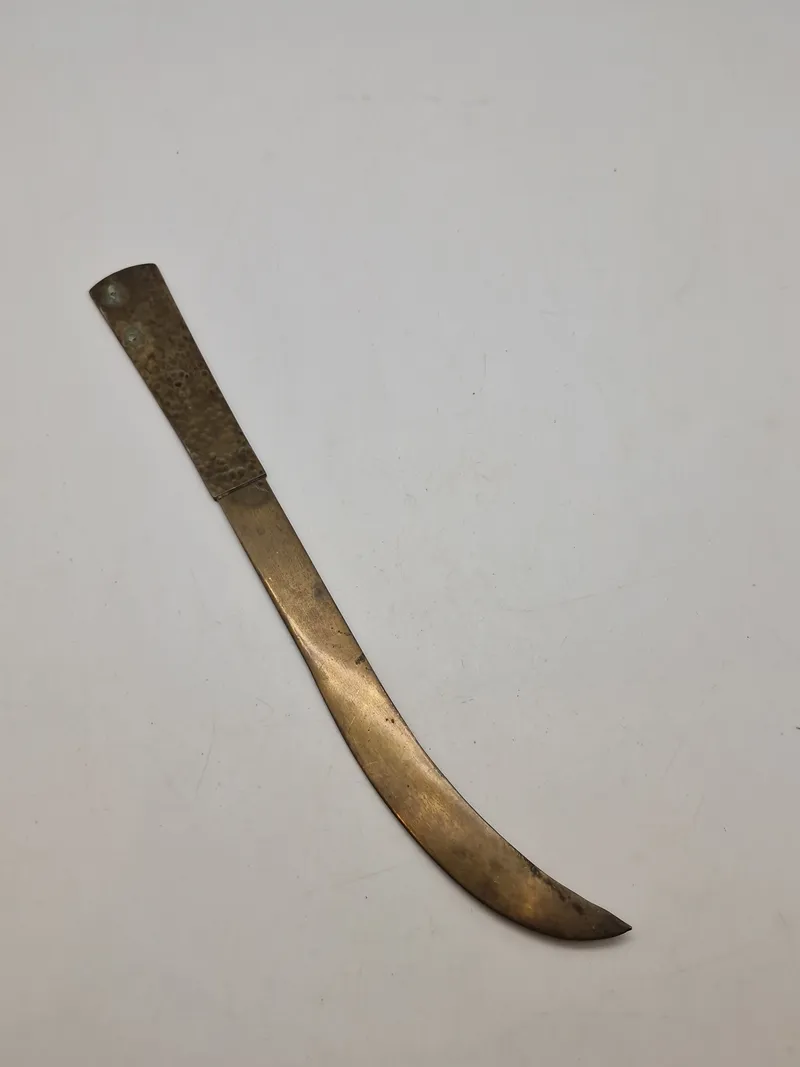 Original brevåbner lavet af granat førringsbånd (tysk ww1 trenchart)