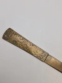 Original brevåbner lavet af granat førringsbånd (tysk ww1 trenchart)