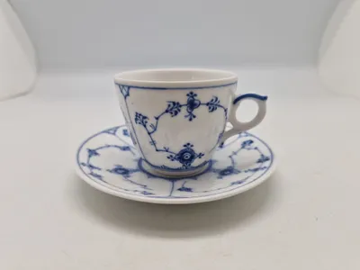 Original muselmalet kop med underkop - Royal Copenhagen