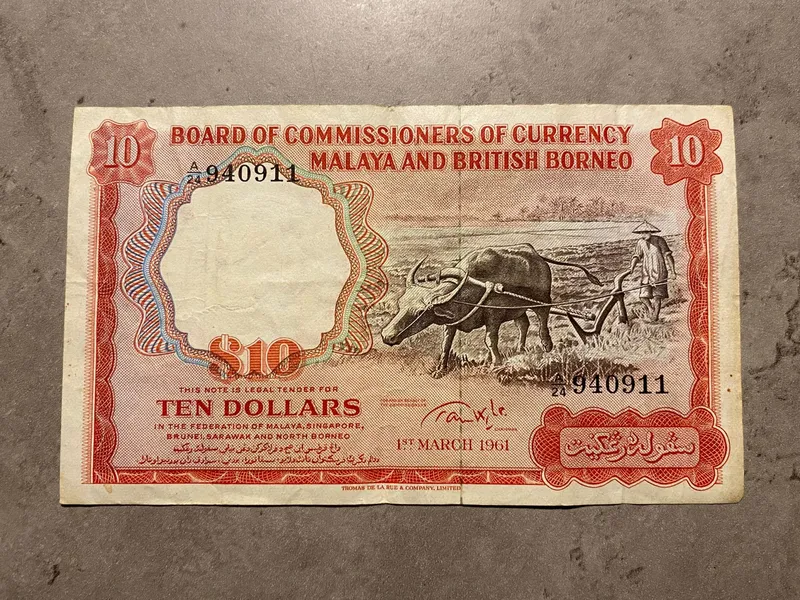 Original Ten Dollar seddel - Malaya And British Borneo