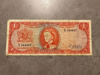 Original One Dollar seddel - Trinidad And Tobago