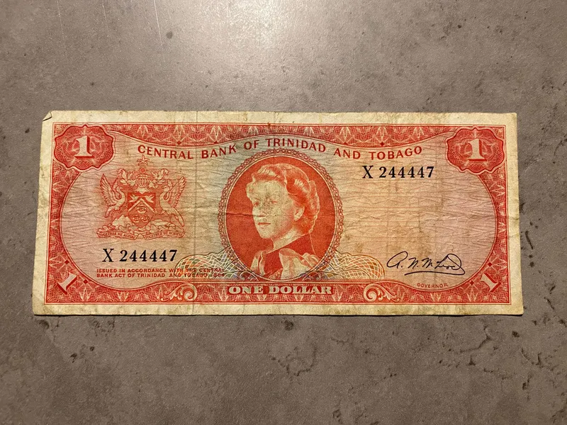 Original One Dollar seddel - Trinidad And Tobago