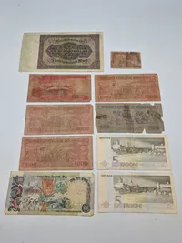 Lot originale pengesedler